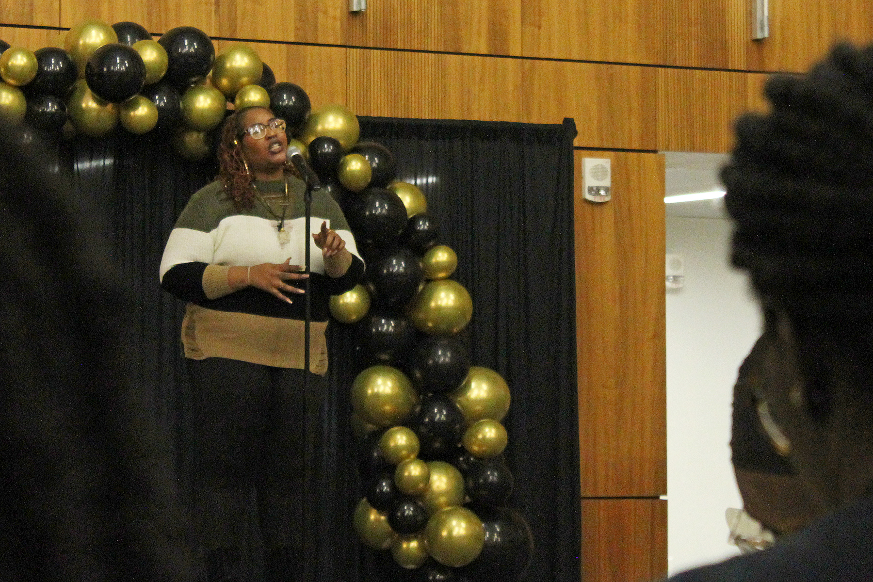 Oswego's Martin Luther King, Jr. celebration week included a new event Feb. 2 held in the Shineman Center Nucleus. This celebration featured special guest Emmy-nominated poet Jillian Hanesworth reading poetry and hosting an art exhibit.