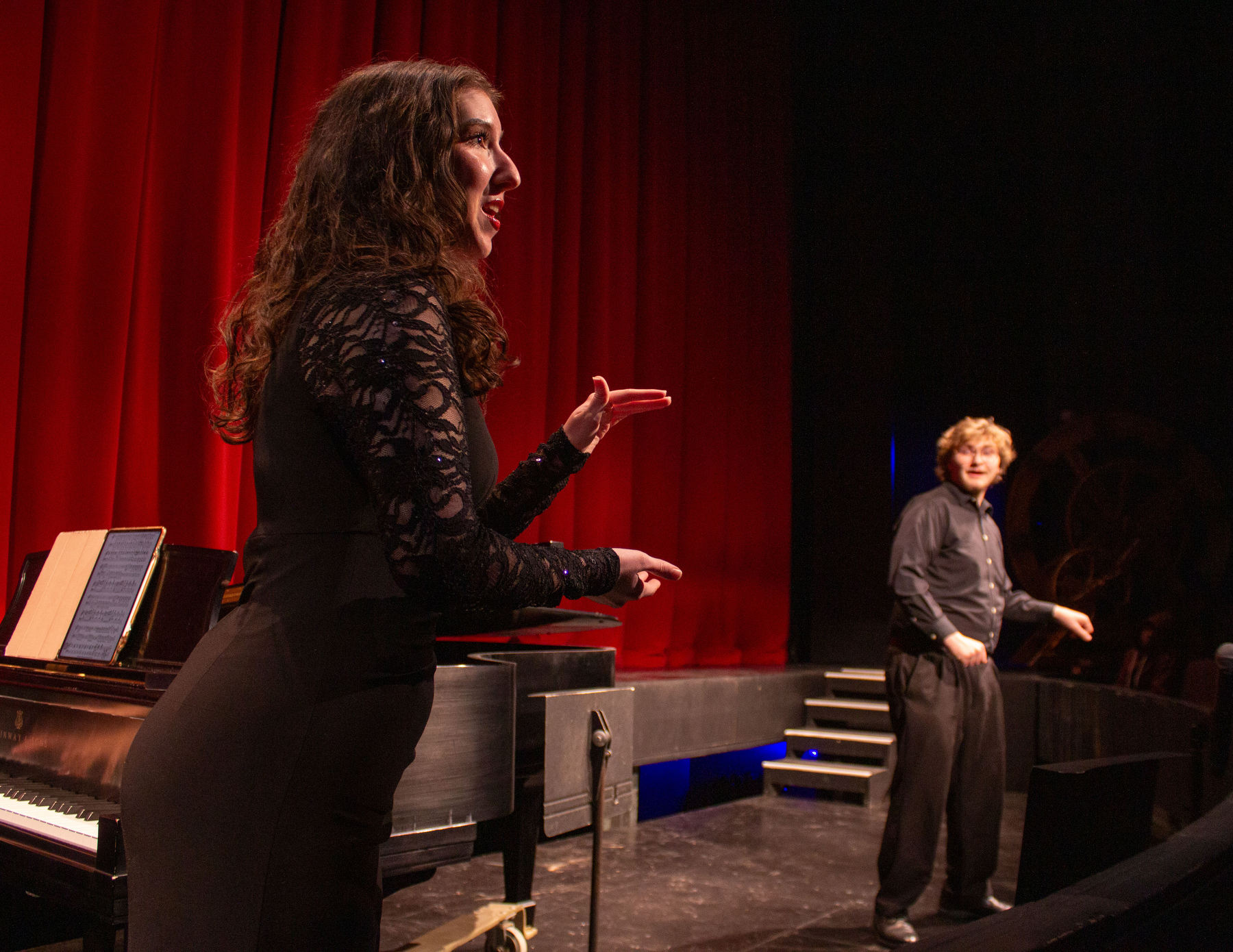 The Music Department's Collage Concert featured many of the department’s talented students including soprano Lizzy Dunn and baritone Griffin Marriner singing “Pa Pa Pa Papageno” (from “Die Zauberflöte”) by Wolfgang Amadeus Mozart. 