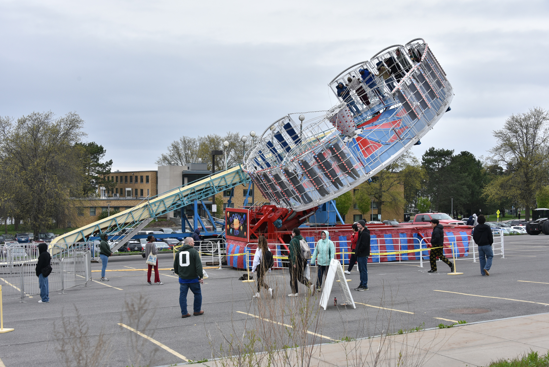 Carnival rides provided some free end-of-semester fun at OzFest on May 9.