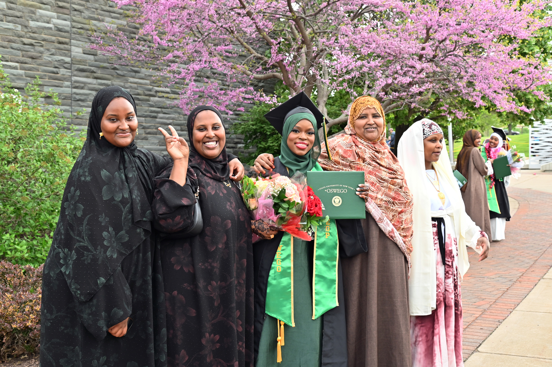 Graduates and guests gather after the 9 a.m. College of Liberal Arts and Sciences ceremony.