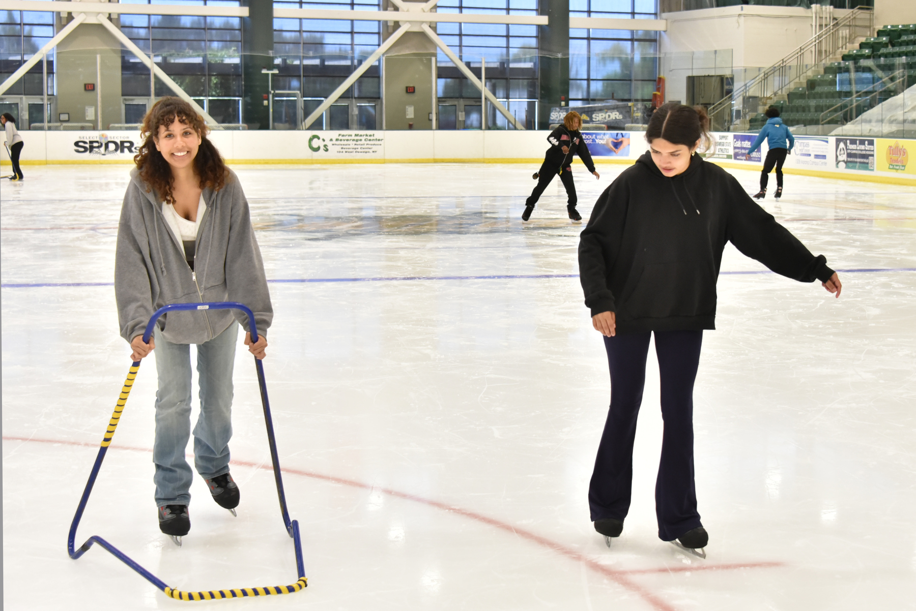 The Educational Opportunity Program summer program which runs in July included ice skating for students of all skill levels July 22 in the arena. On July 23 students met with Career Services in the Shineman Center for presentations and breakout sessions.