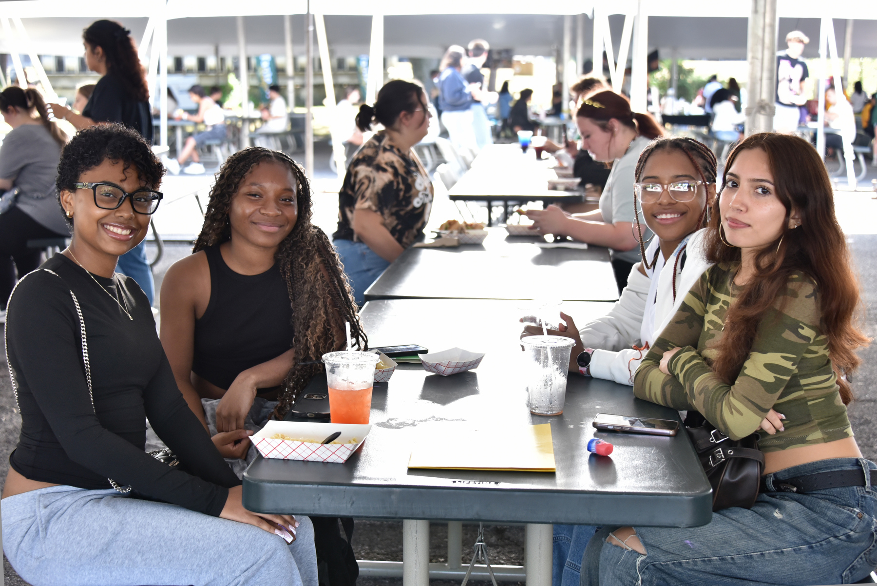 Students enjoyed sampling a variety of food and meeting members of the local business community during the Taste of Oswego picnic Aug. 22.