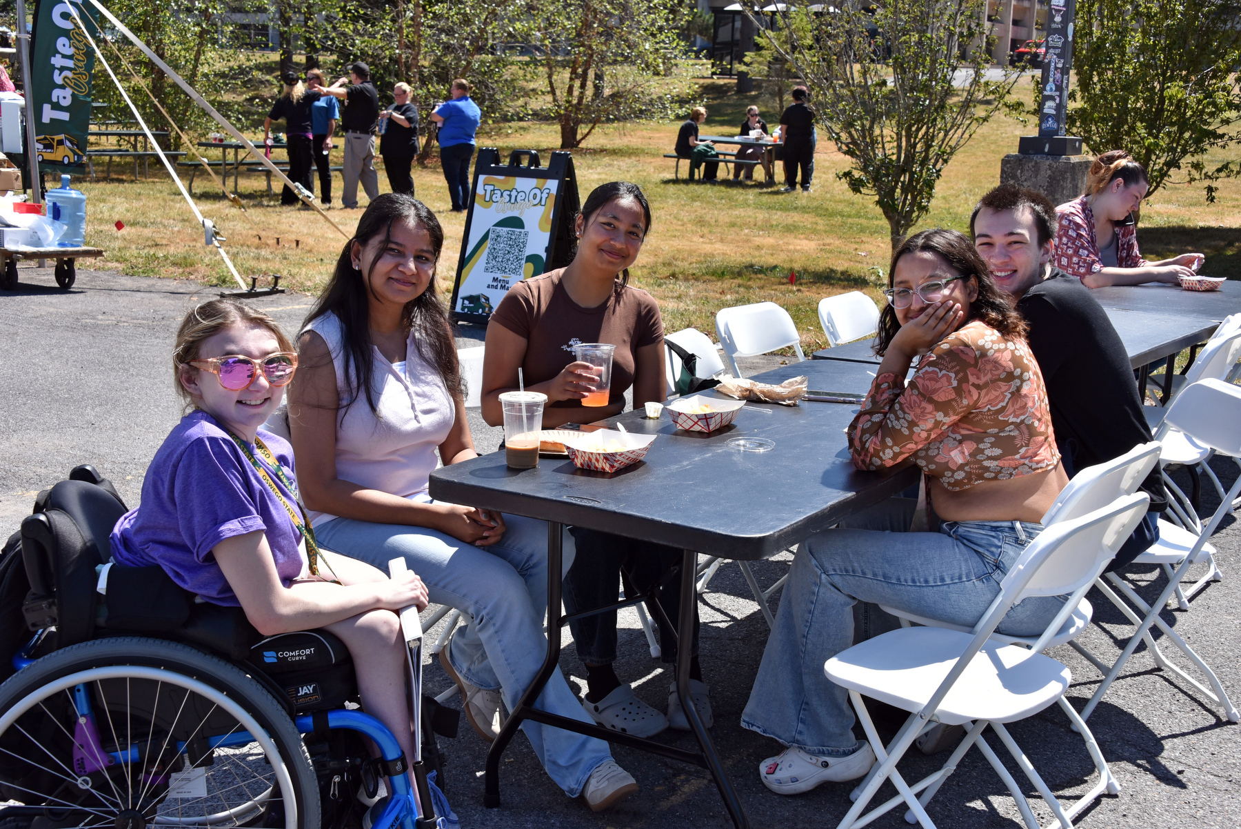 Students enjoyed sampling a variety of food during the Taste of Oswego picnic on Aug. 22 with a variety of local vendors offering regional favorites.