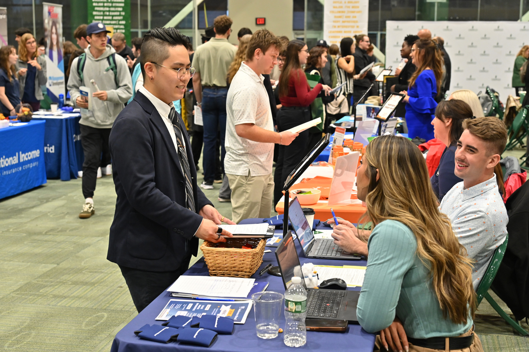The Dream Big! Career, Internship and Graduate School Fair held Oct. 7 in the Deborah F. Stanley Arena & Convocation Hall offered students opportunities to meet with approximately 90 companies and explore 55 graduate schools programs.