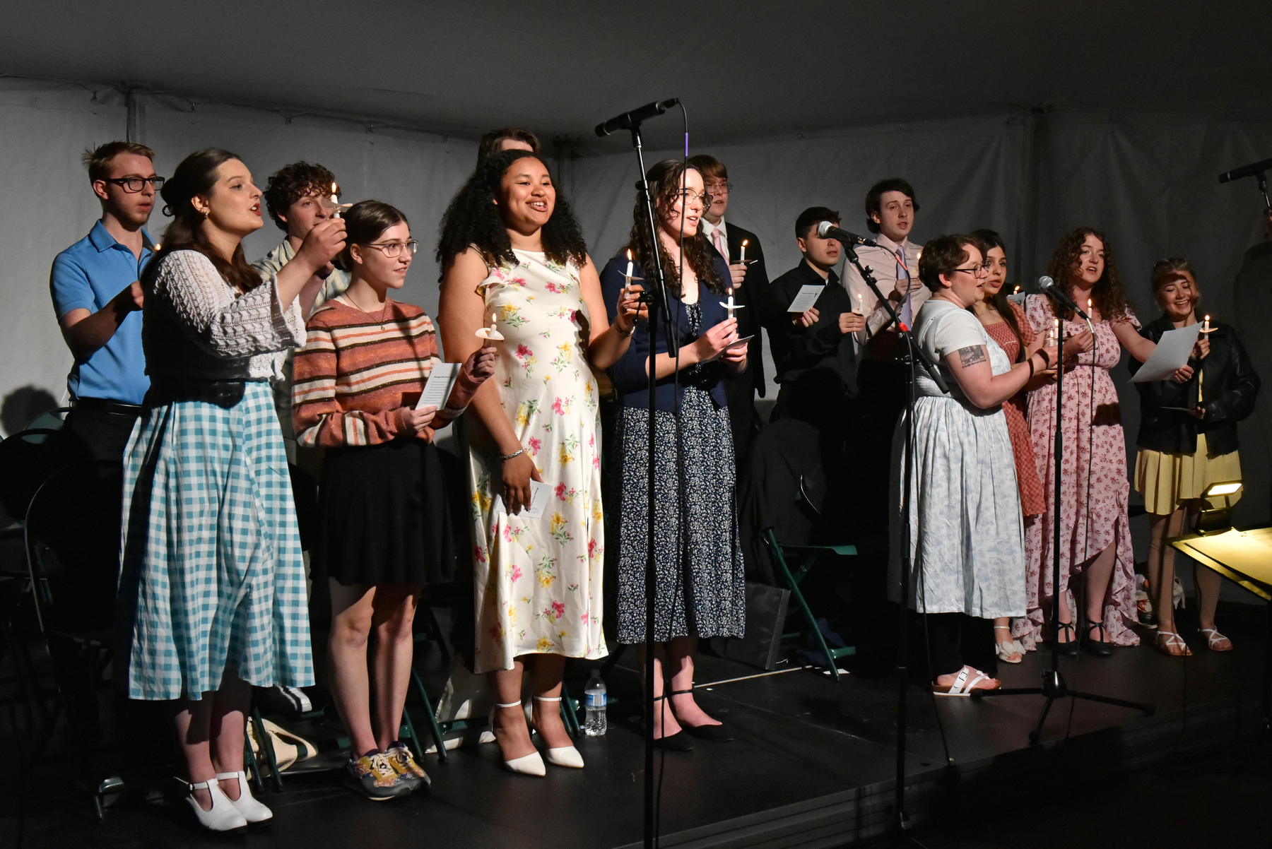 The State Singers performed during the Torchlight Ceremony, led by music faculty member Ben May.