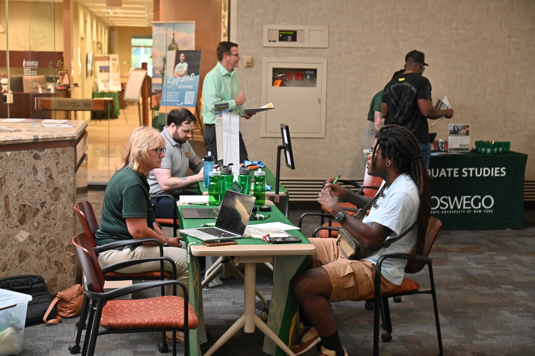 SUNY Oswego's Instant Decision Day, held June 30 at the Syracuse campus, encouraged visitors to learn more about financial support for education and Oswego bachelor’s degree options, with an opportunity to get on-the-spot admission to SUNY Oswego. 