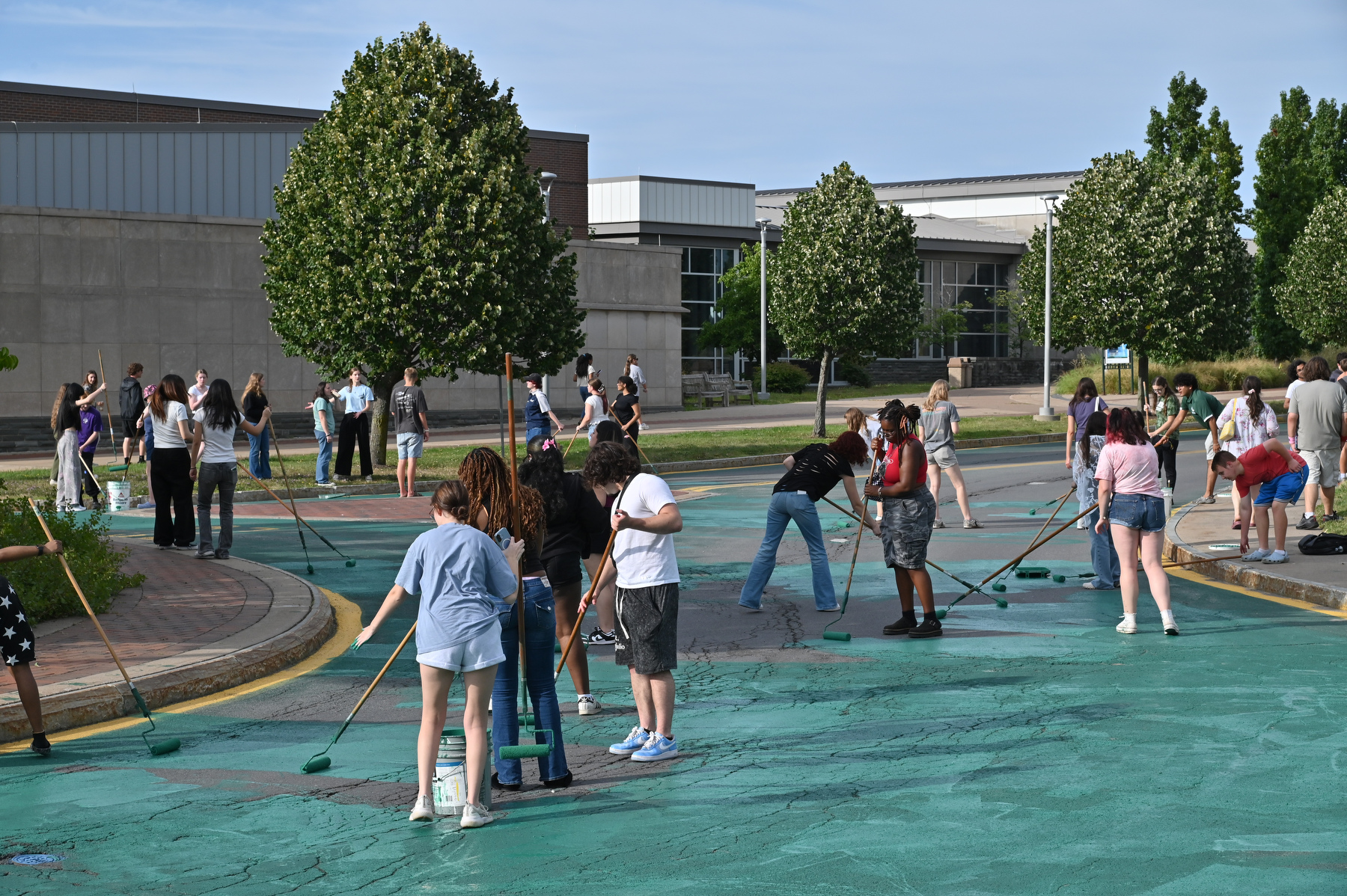 An annual tradition held before fall semester classes begin, Paint the Road on Aug. 20 invited students, faculty and staff to come together and paint, listen to music and celebrate the opening of the academic year.