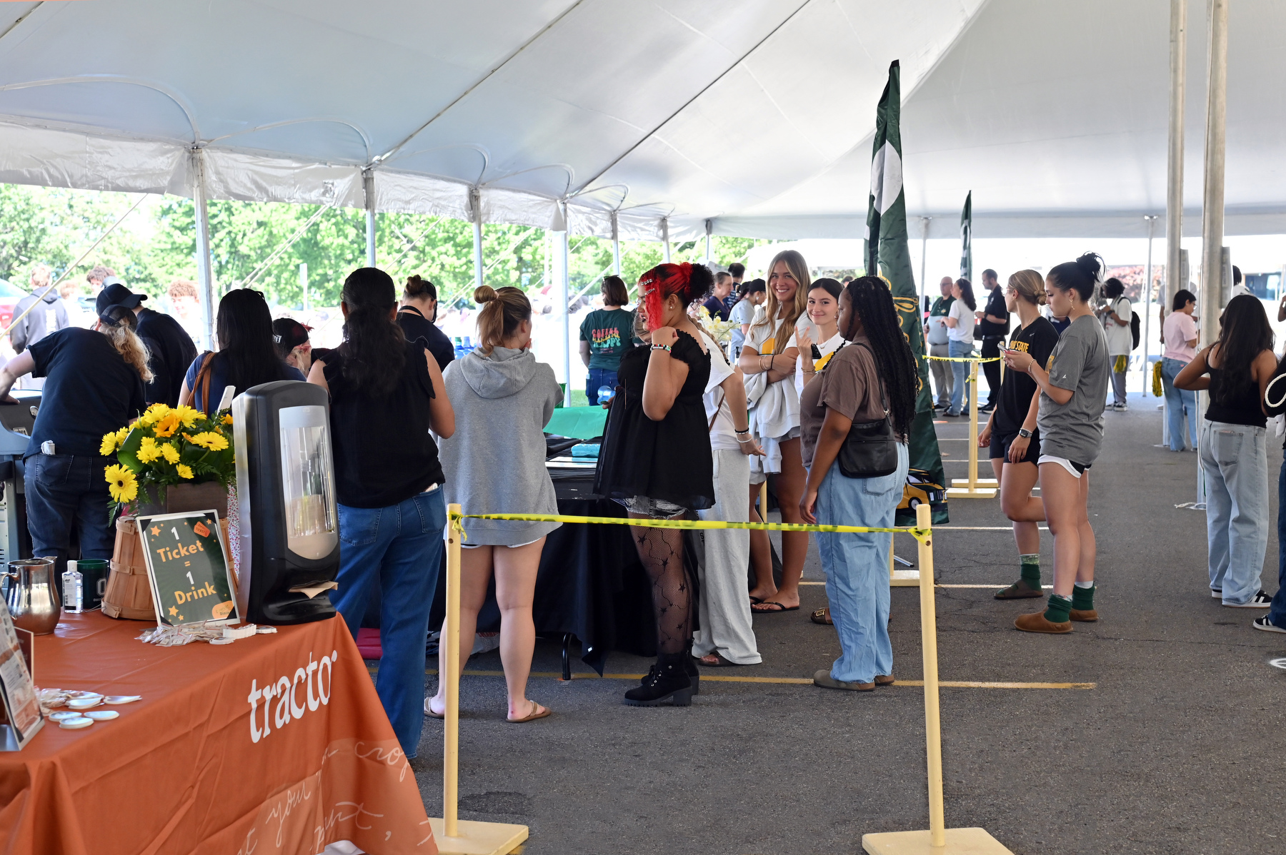 The Taste of Oswego fair features local restaurants providing samples, in an event familiarizing students with establishments in the Oswego area and to taste a variety of their delicious offerings. 