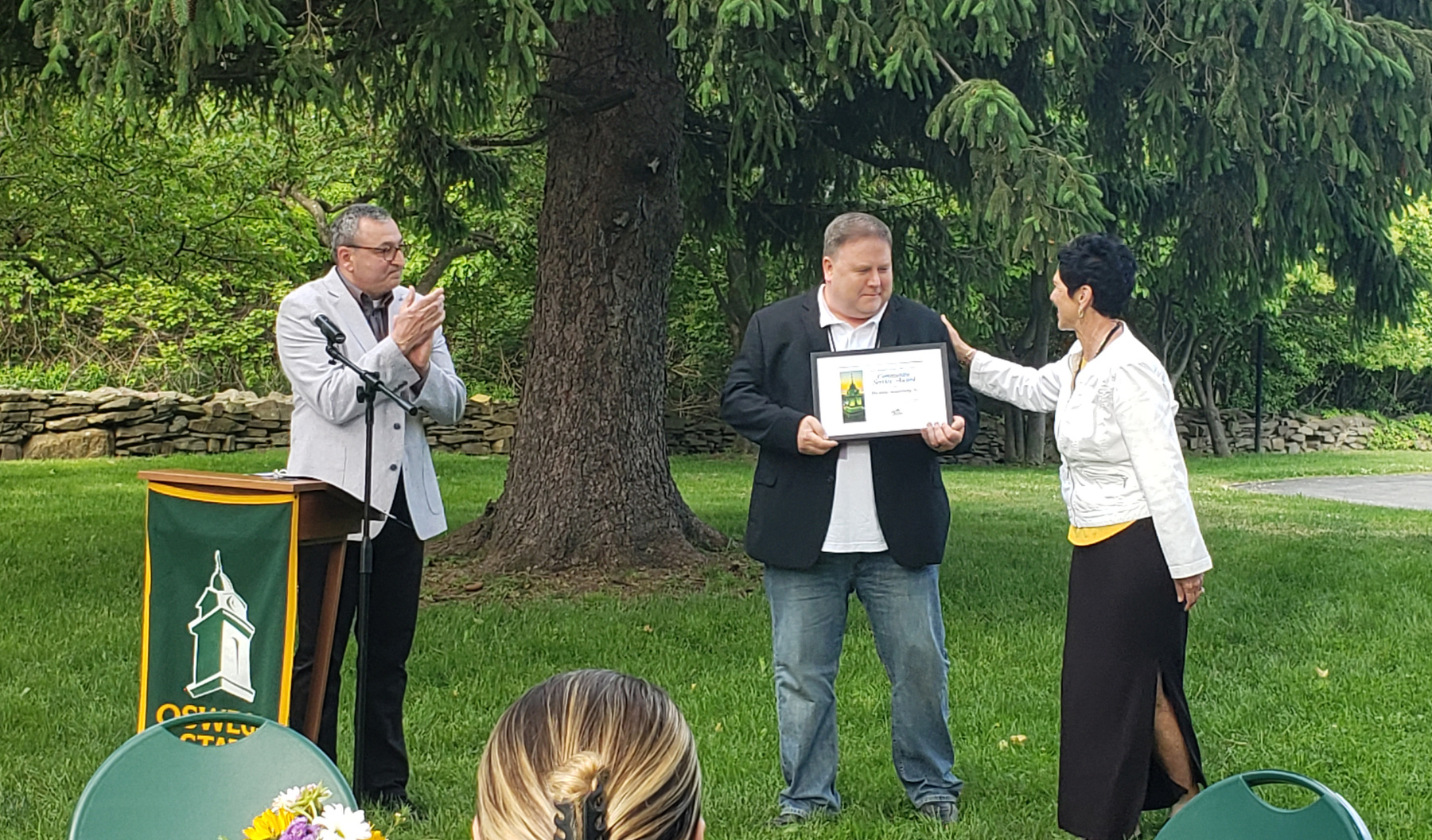 Thomas Spaulding '94, a State Farm Insurance agent in Lewis County, was presented with the Community Service Award, which honors alumni for their outstanding achievement in service to their local, national and global community.