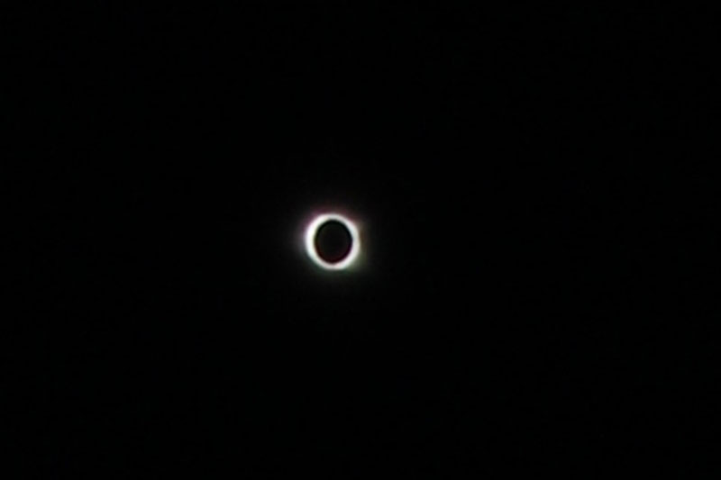 Image of eclipse near totality