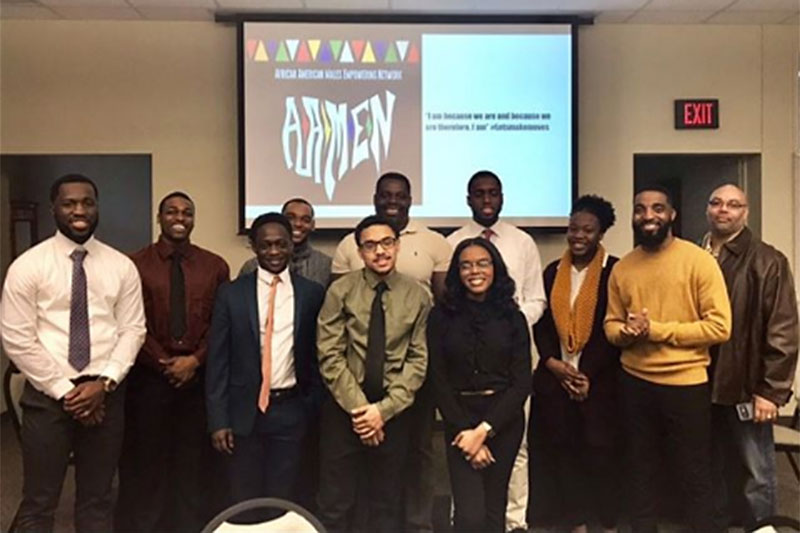 African American Males Empowering Network and the Office of Career Services hosted a student-led panel about securing and being successful in a first internship