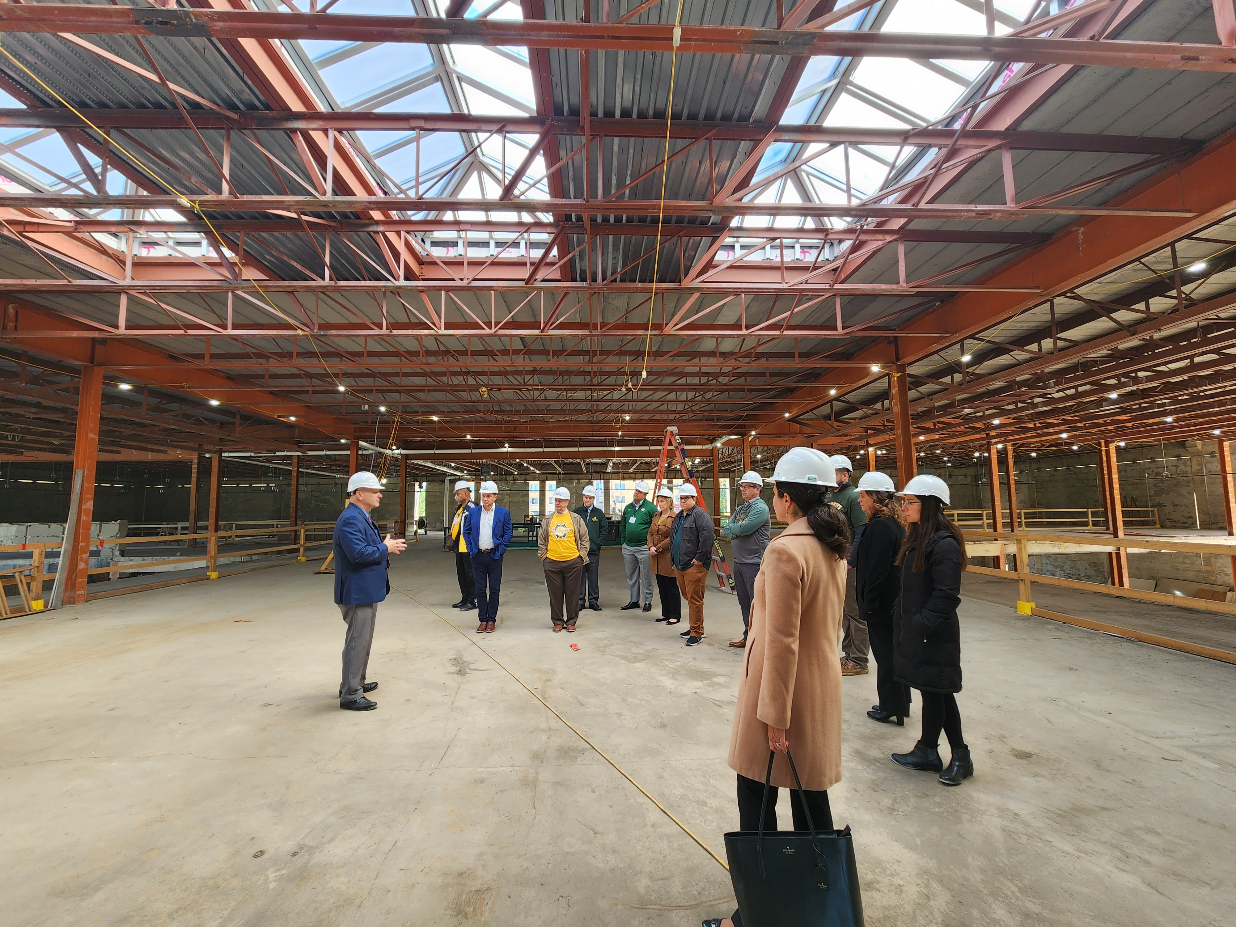 The School of Communication, Media and the Arts Advisory Board took a tour of Hewitt on Sept. 30, part of Founder’s Weekend activities. (Photo courtesy of Jennifer Knapp)