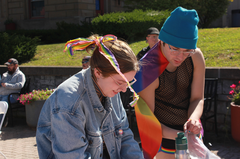 The SUNY Oswego Pride Alliance took part in the annual Oswego Pride Festival on Saturday, Sept. 24. The festival, this year in the plaza outside of Oswego’s City Hall, has happened annually since 2014 in downtown Oswego. 
