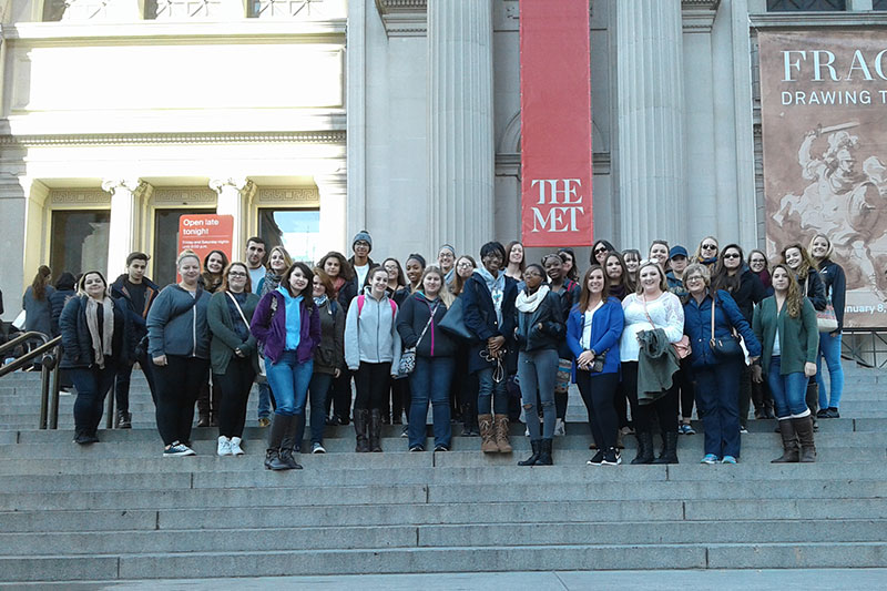 Students at the Metropolitan Museum of Art in New York