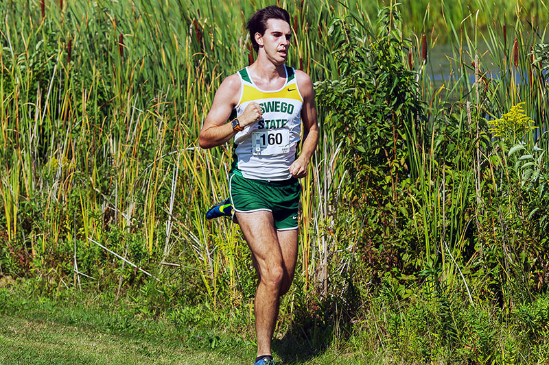 Sophomore cross-country standout Dylan McCarthy running