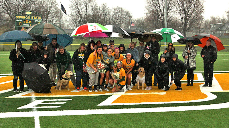 Laker women's lacrosse team celebrates senior class