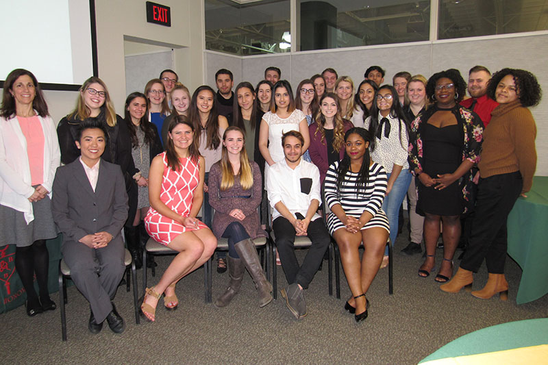 Rho Delta Epsilon Chapter of Beta Beta Beta National Biological Honor Society induction