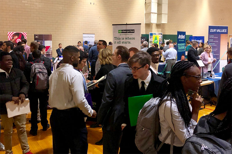 Students, employers network at career fair