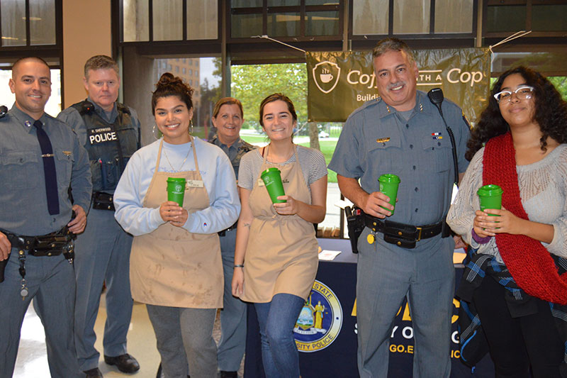 University Police, visitors observe Coffee With A Cop