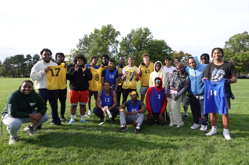 AAMEN (African American Males Empowerment Network) hosted a flag football game on Oct. 1, with reports of a great time had by all. (Photo by Kashaun Blackman)