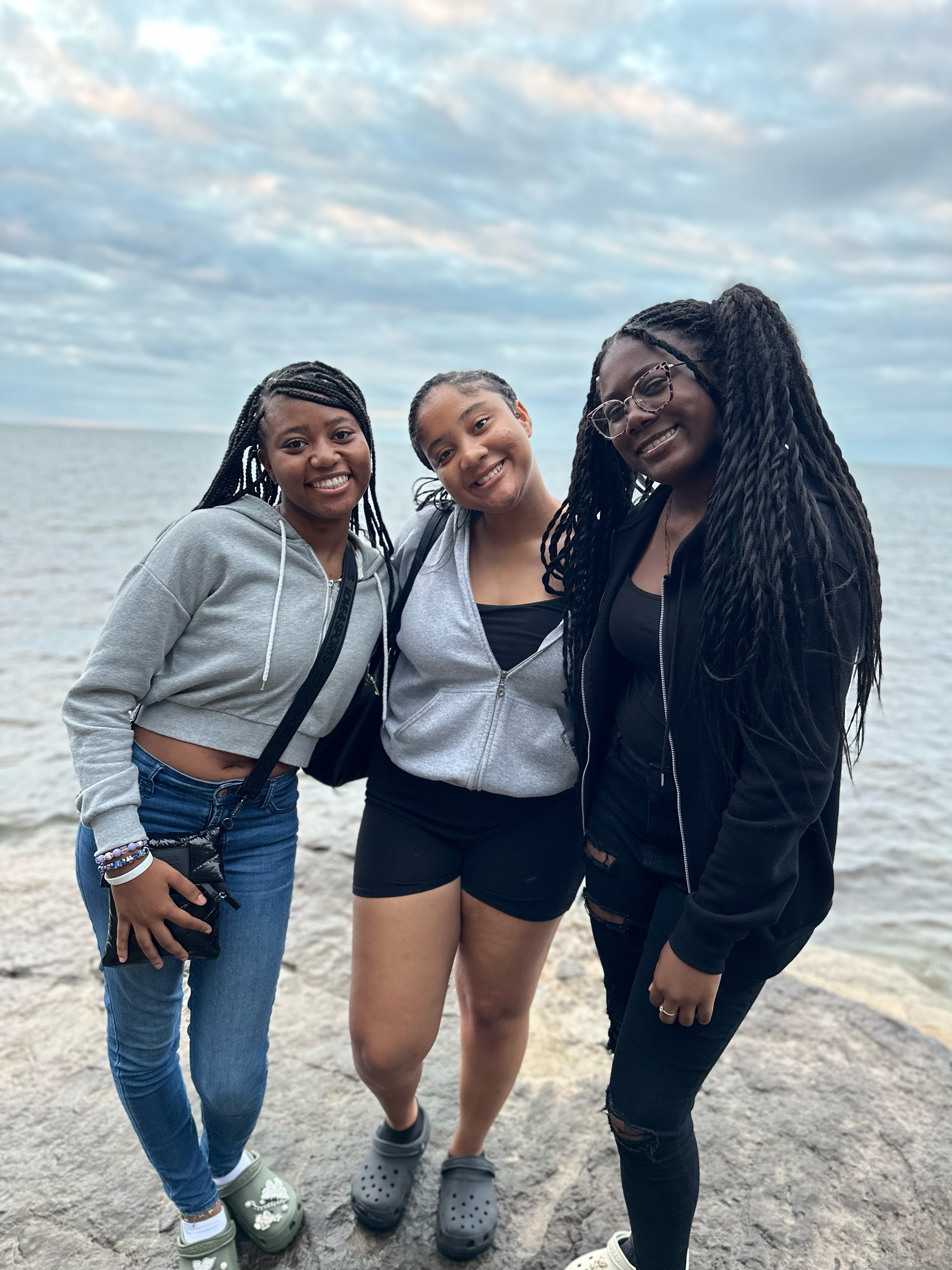 As part of the Laker Launch introduction to campus, some of the newest students enjoyed a beautiful first sunset by the lake.