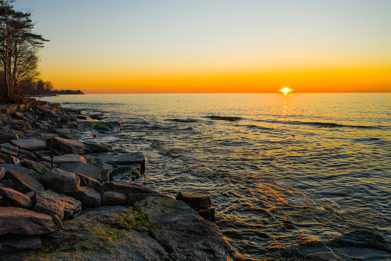 While so much has changed over the past few weeks, some things remain constant, like Oswego’s famous sunsets, including this one captured behind the lakeside residence halls on March 27.