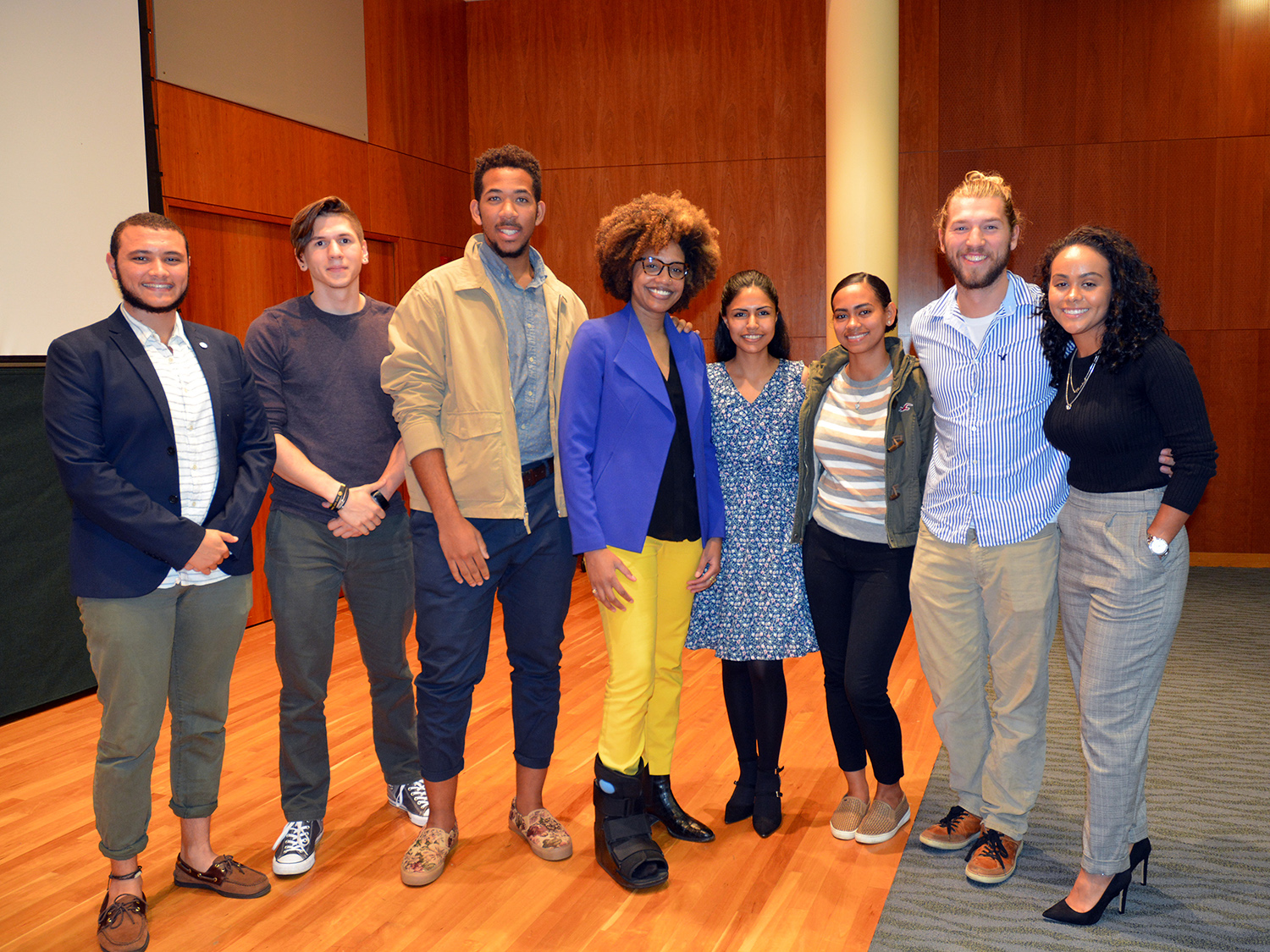 Ruby Latoya Frazier with a group of students