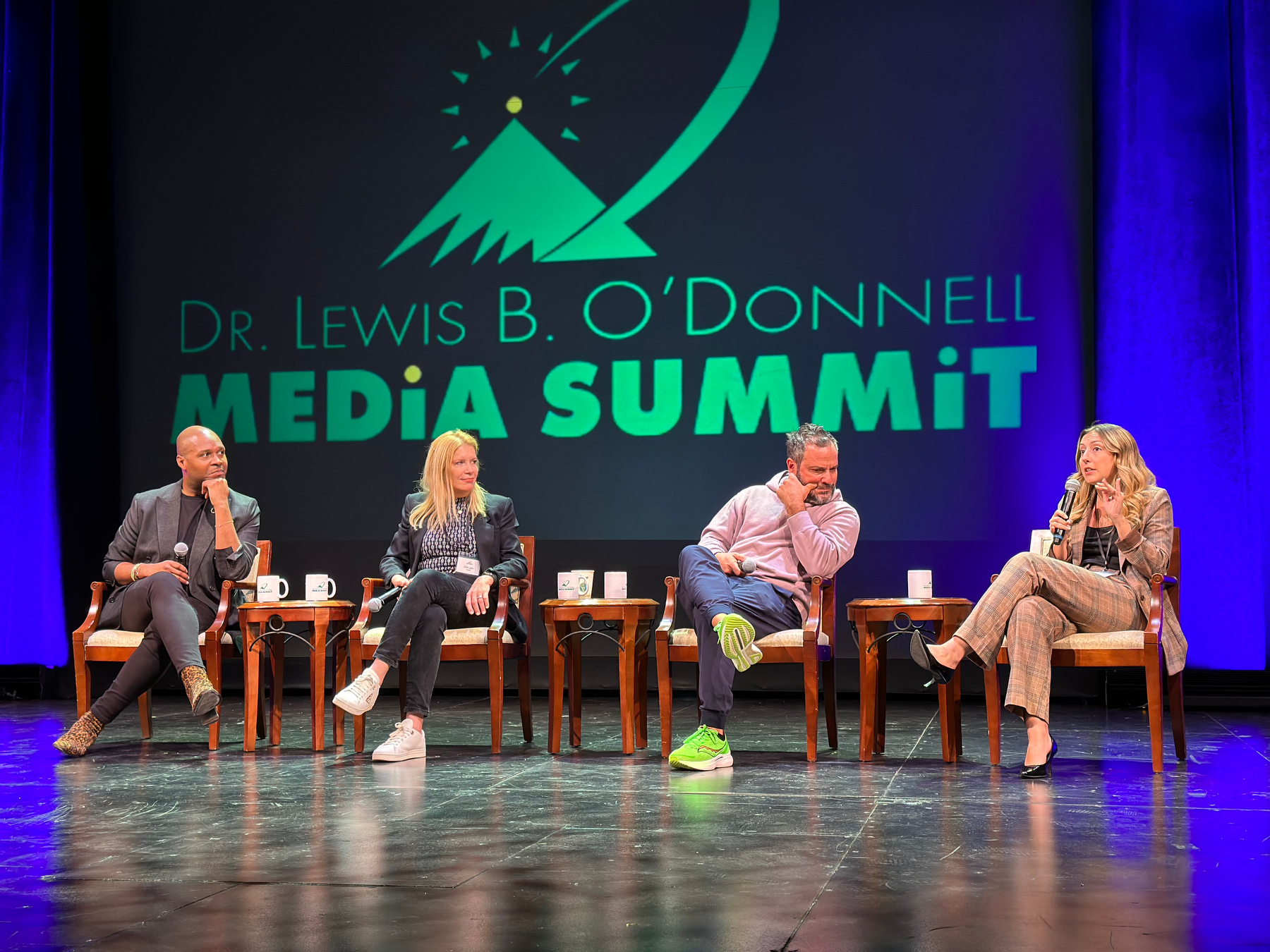 This year’s Dr. Lewis B. O’Donnell Media Summit featured four successful panelists who discussed their experiences being “Behind the Scenes in Hollywood” – the theme of this year’s event. Shown are four people on the all-star panel.
