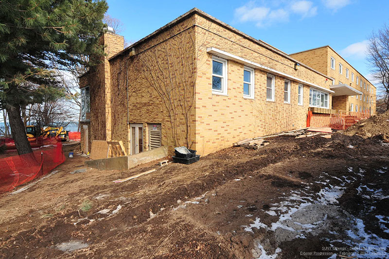 Construction outside Scales Hall