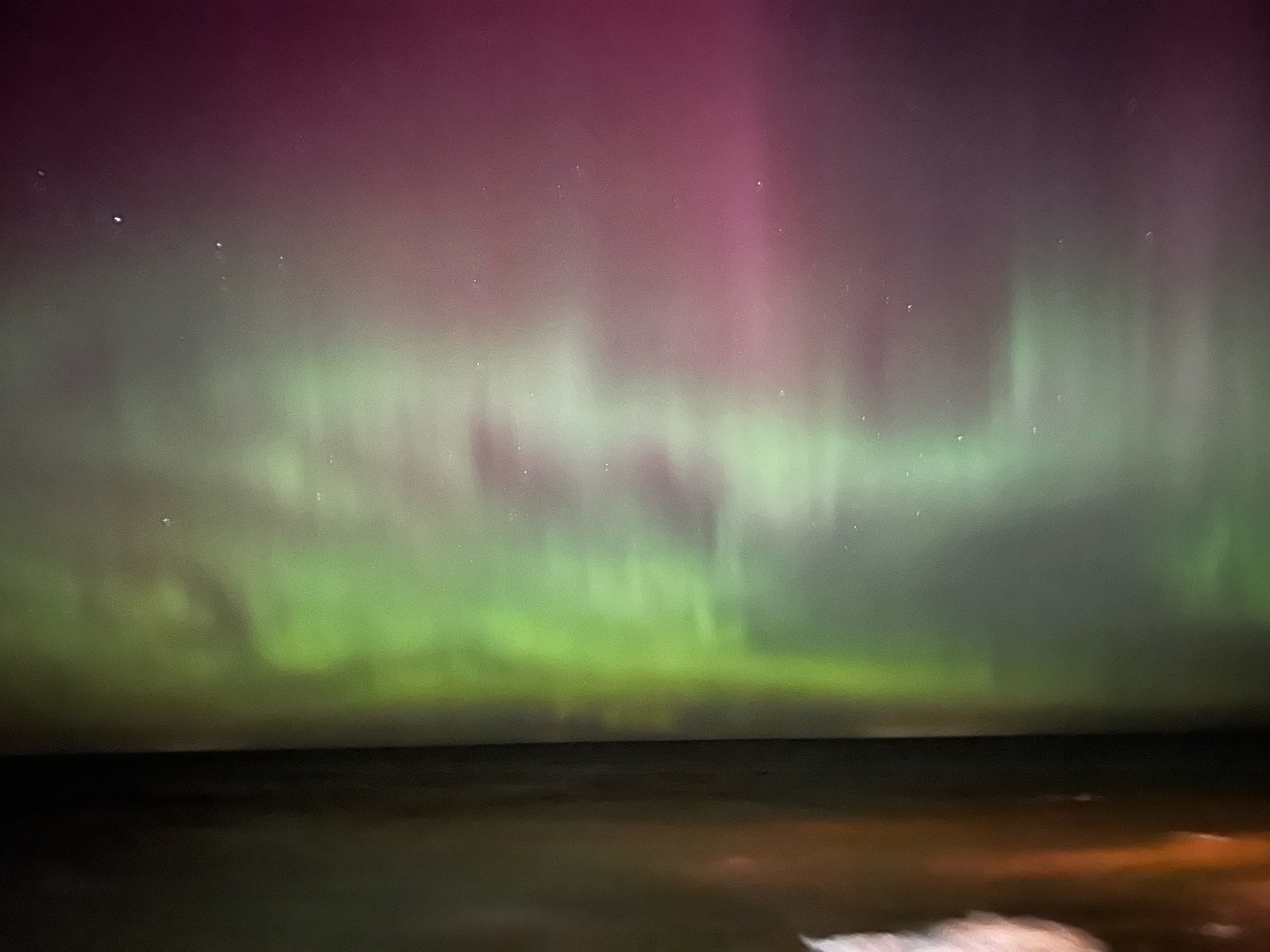 The Northern lights (aurora borealis) provided a nighttime show over Lake Ontario on March 23, and SUNY Oswego students and faculty were among those documenting the phenomenon. Meteorology major Tommy Cerra was among those taking and sharing amazing photos of the event, including this selection over Lake Ontario.