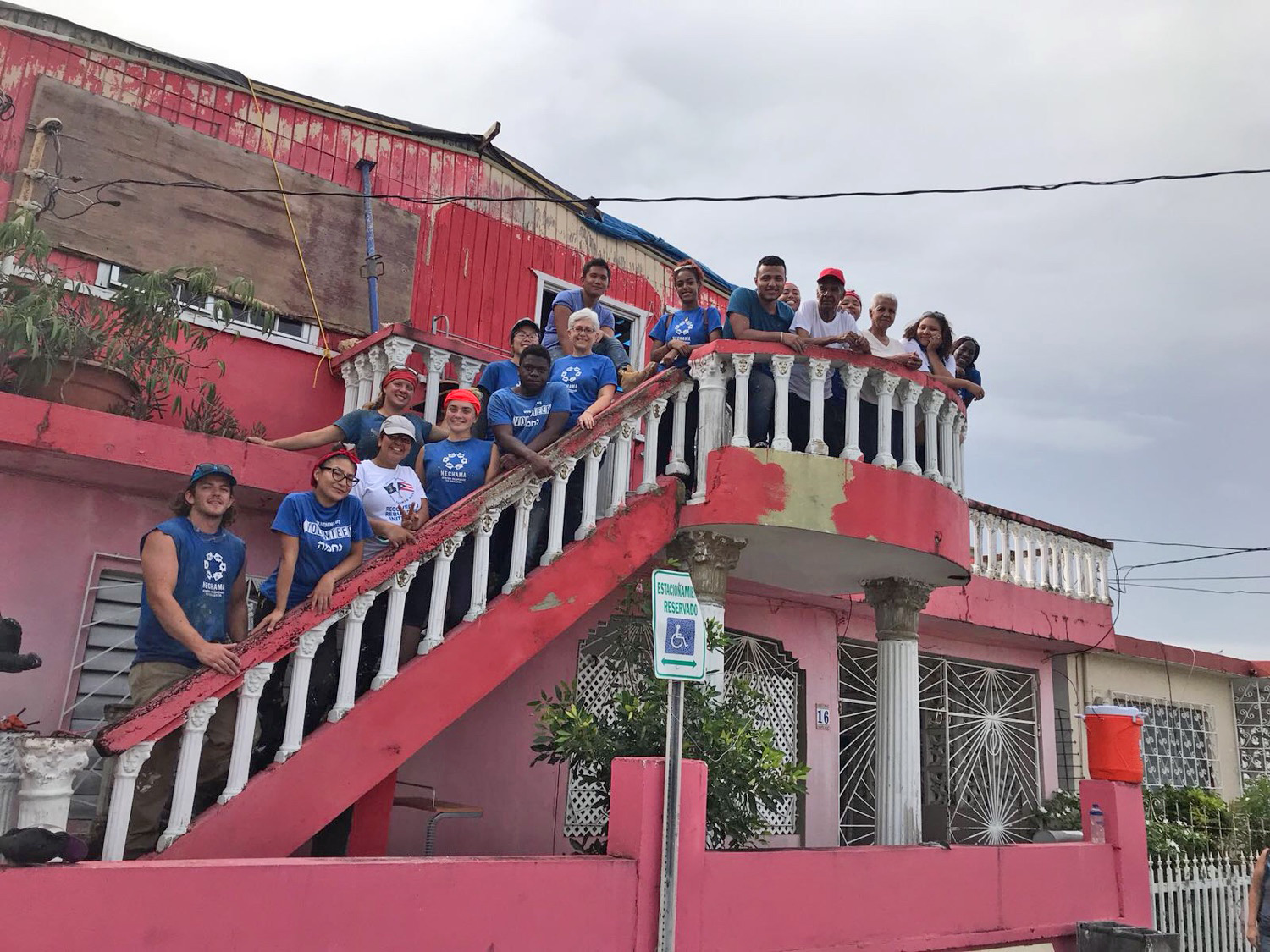 Group of volunteers helping in Puerto Rico