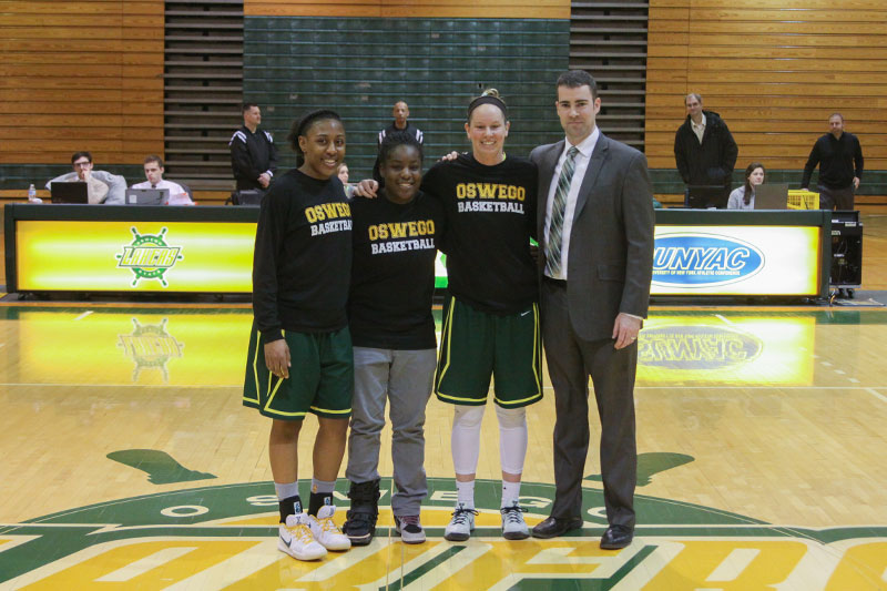 Women's basketball players honored on Senior Day