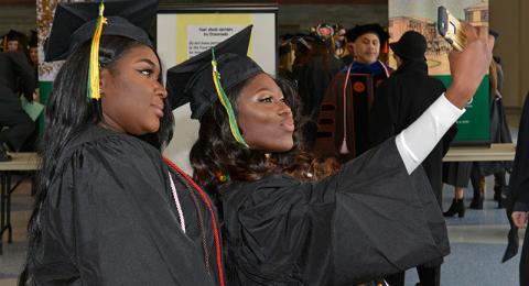 Students at Commencement