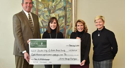 College presents check in support of United Way