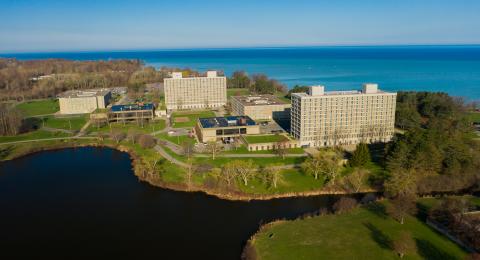 Aerial photo of campus