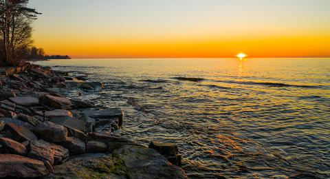 While so much has changed over the past few weeks, some things remain constant, like Oswego’s famous sunsets, including this one captured behind the lakeside residence halls on March 27.