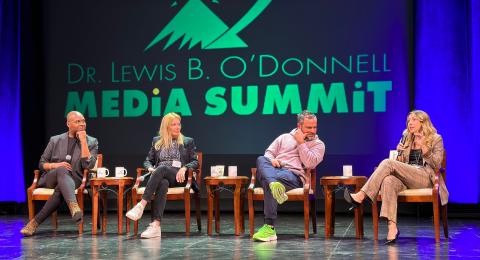 This year’s Dr. Lewis B. O’Donnell Media Summit featured four successful panelists who discussed their experiences being “Behind the Scenes in Hollywood” – the theme of this year’s event. Shown are four people on the all-star panel.