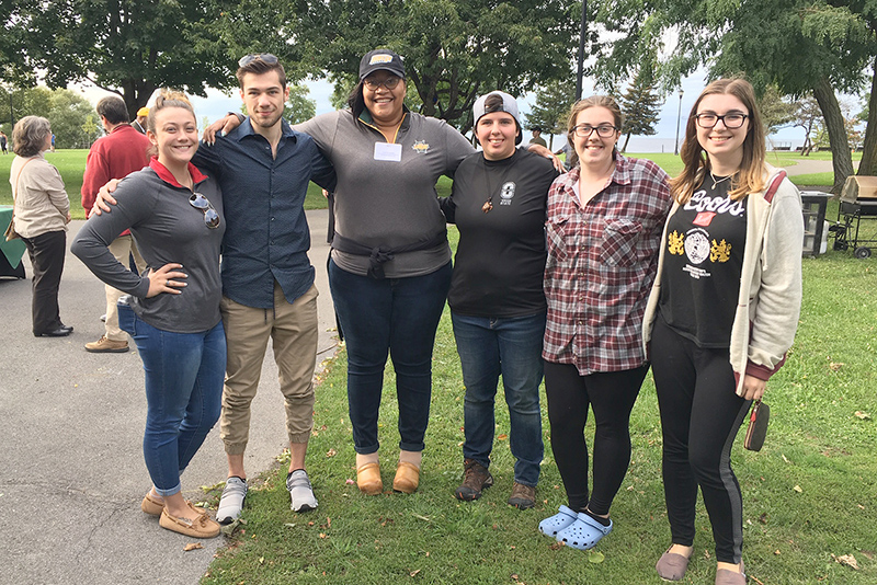 Participants enjoying Welcome Back BBQ