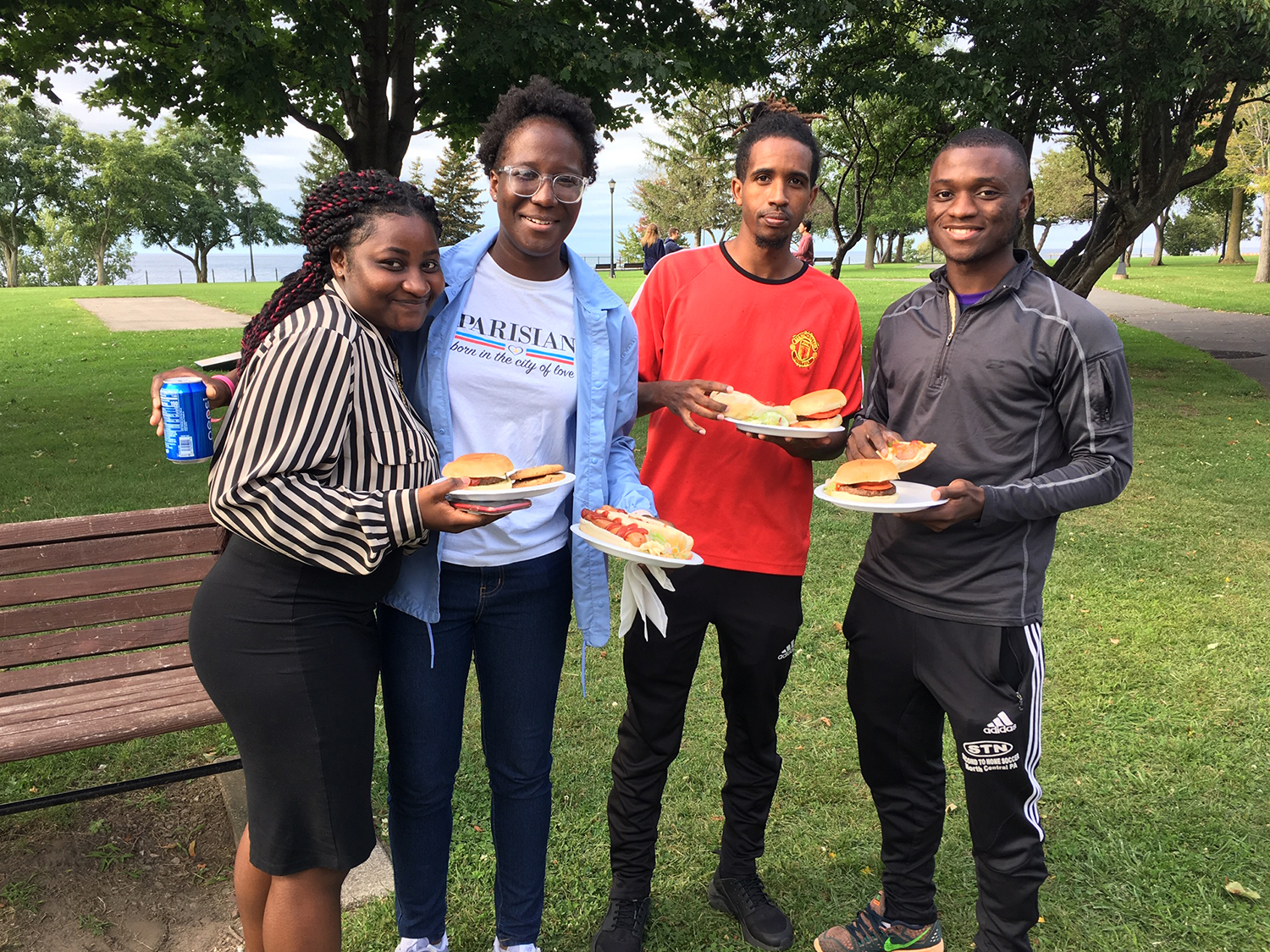 Participants enjoying Welcome Back BBQ