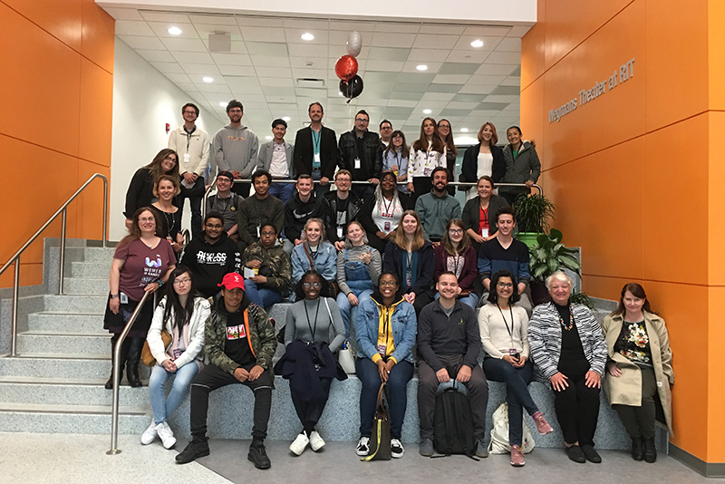 Students participating in the Women in Games conference