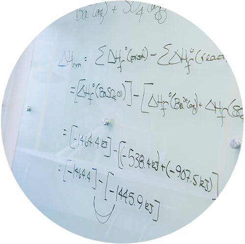 Math equation on whiteboard