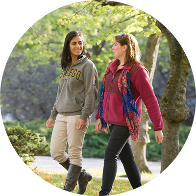 Students walking