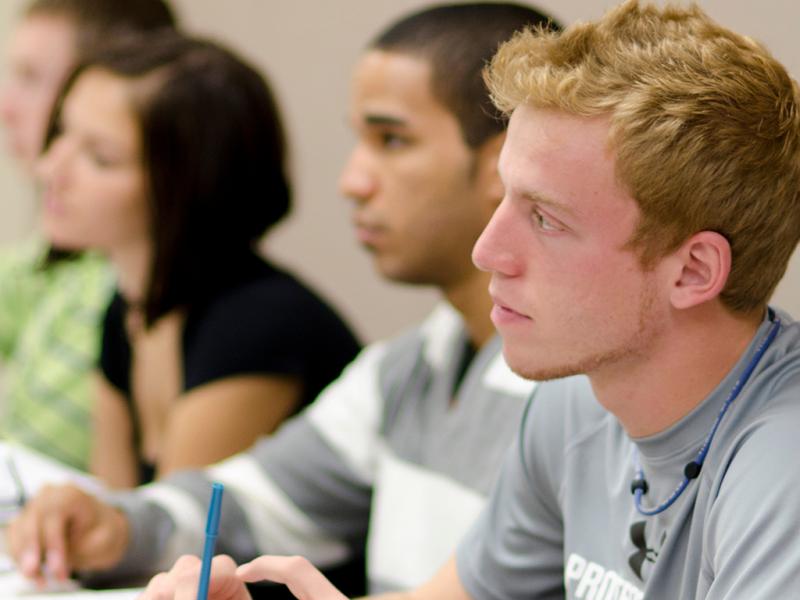 Students learning in class