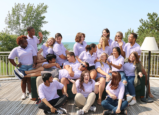 Johnson Hall Resident Student Staff group photo. Showing our goofy side!