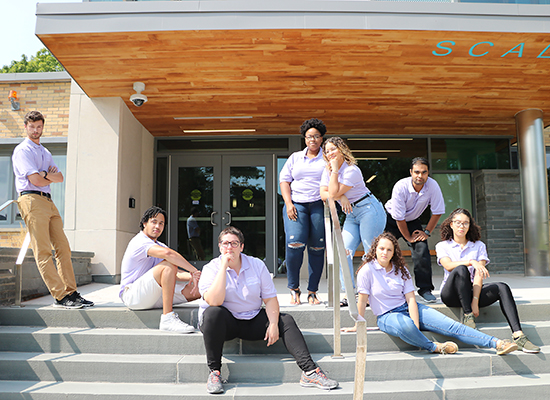 Scales Hall Resident Student Staff group photo. Showing our silly side (or serious, you decide!) ;)