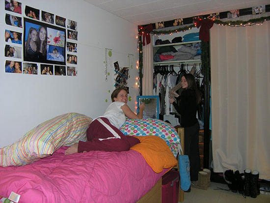 Oneida Hall has 2 student closets in their bedrooms.