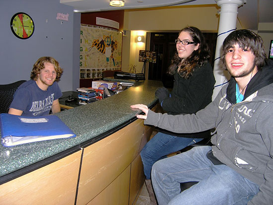 Welcome to Riggs Hall front desk.