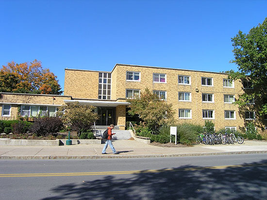 Fall scene of Scales Hall.