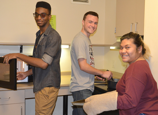 Snacks or meals made fresh in the Riggs Hall kitchen.