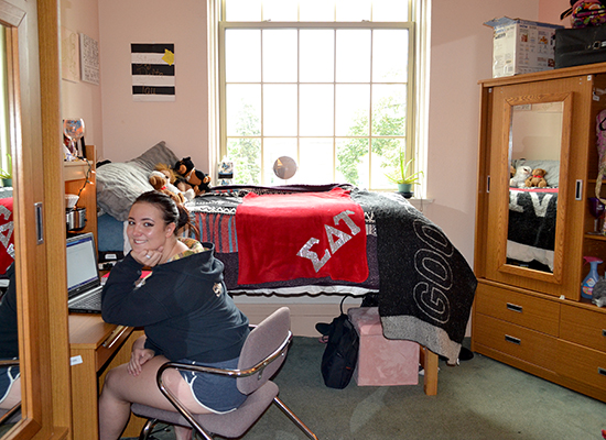 Double room in historic Sheldon Hall